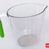 Jarra medidora 1lts plástico cristal con mango verde