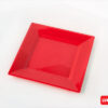 Plato Descartable plástico de 16x16cm color rojo
