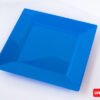 Plato Descartable plástico de 20x20cm color celeste