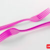 Tenedor descartable reforzado 19cm color rosa