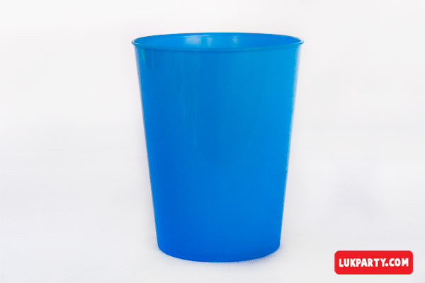 Vaso Descartable plástico 250ml color celeste