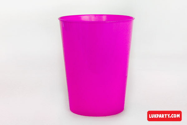 Vaso Descartable plástico 250ml color rosa